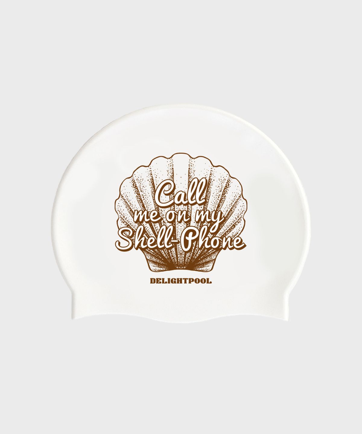 딜라잇풀(DELIGHTPOOL) Shell Phone Swim Cap - Brown