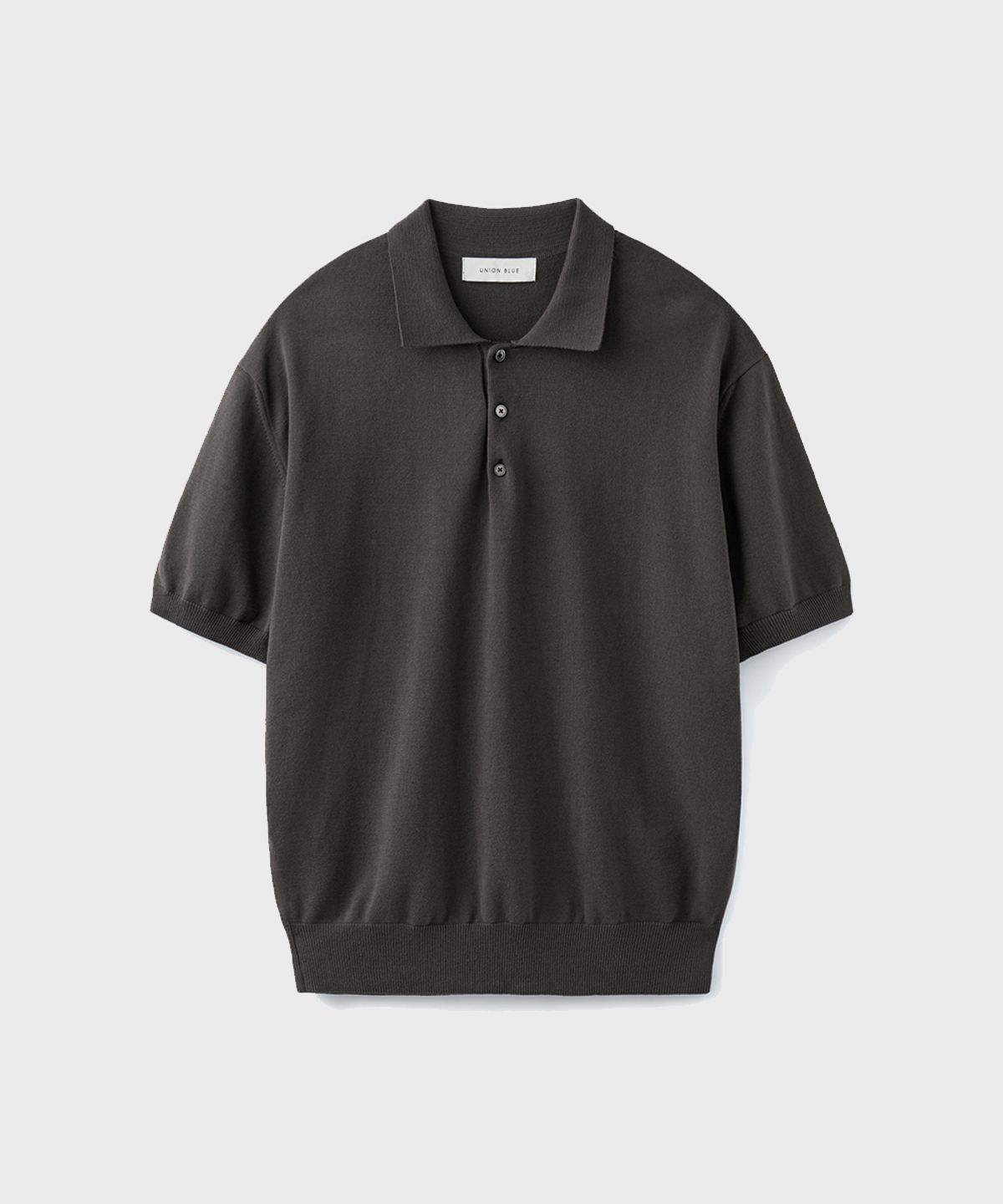 유니온블루(UNION BLUE) HARD TWIST COMFORT POLO KNIT [MUD]