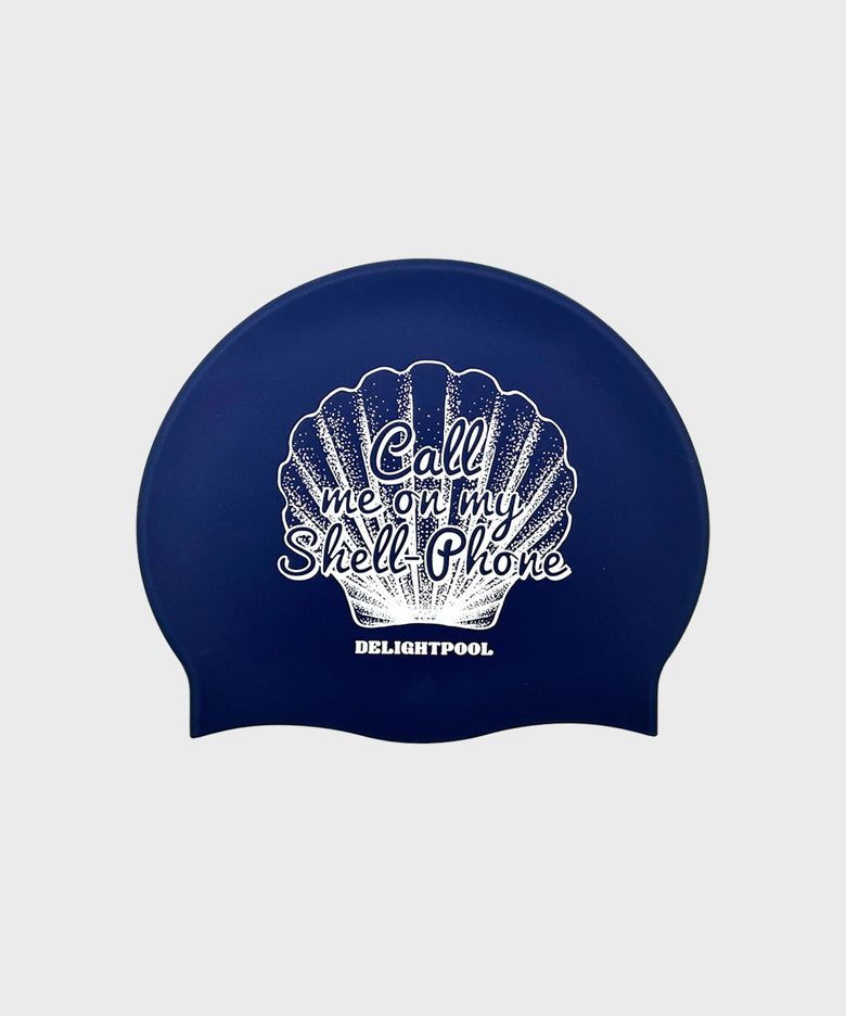 Shell Phone Swim Cap - Navy