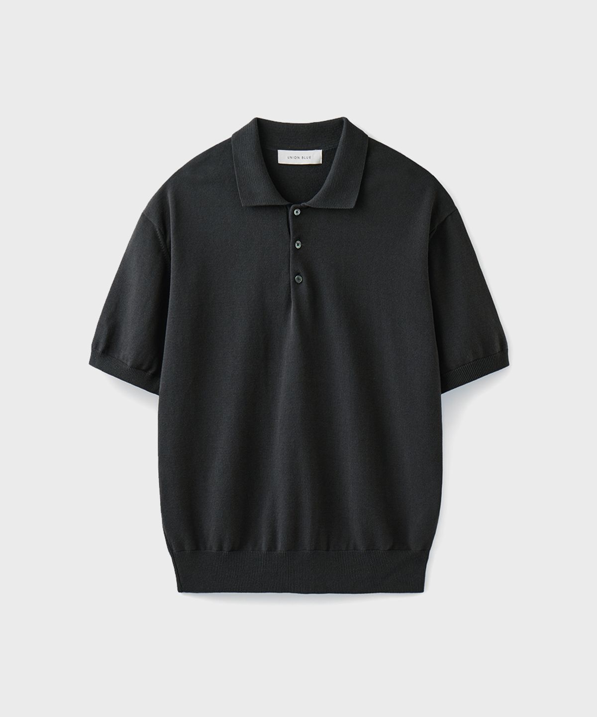 유니온블루(UNION BLUE) HARD TWIST COMFORT POLO KNIT [GRAPHITE]