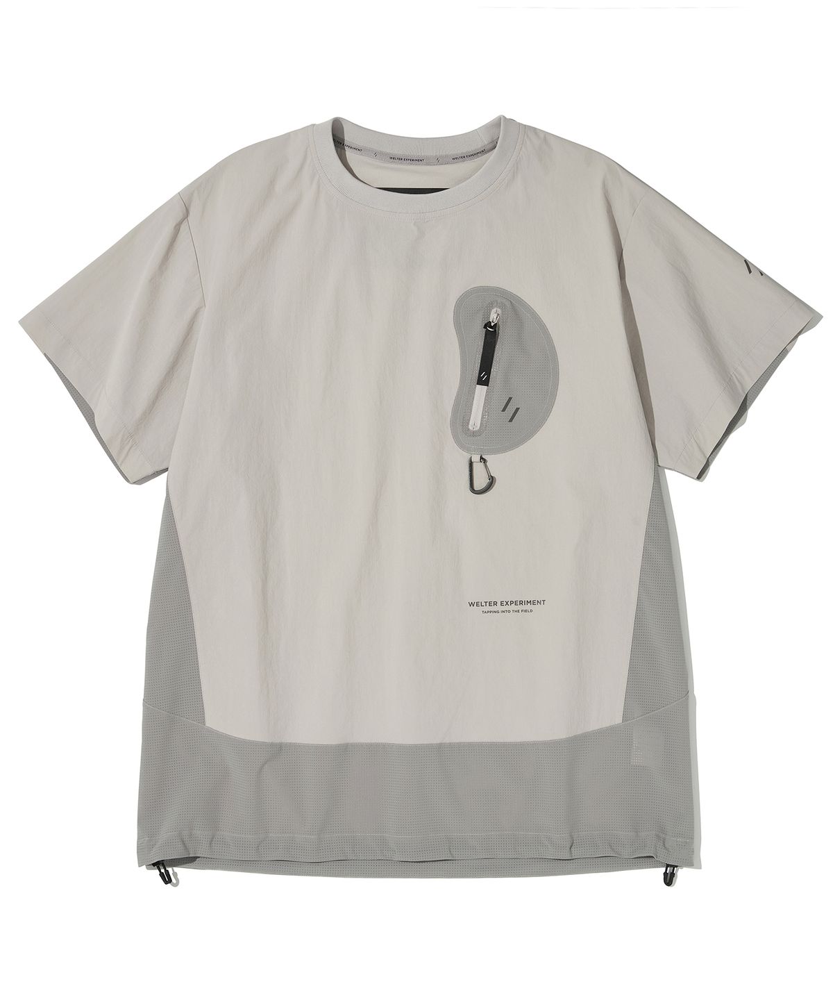 웰터 익스페리먼트(WELTER EXPERIMENT) BREATHABLE HALF SLEEVE PULLOVER_LIGHT GRAY_WDT019