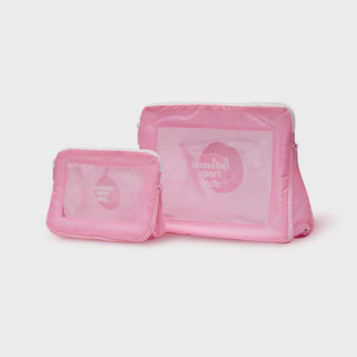 홈보이스포츠클럽(HOMEBOI SPORT CLUB) 여행용 파우치 셋트 (Medium, Large) - pink