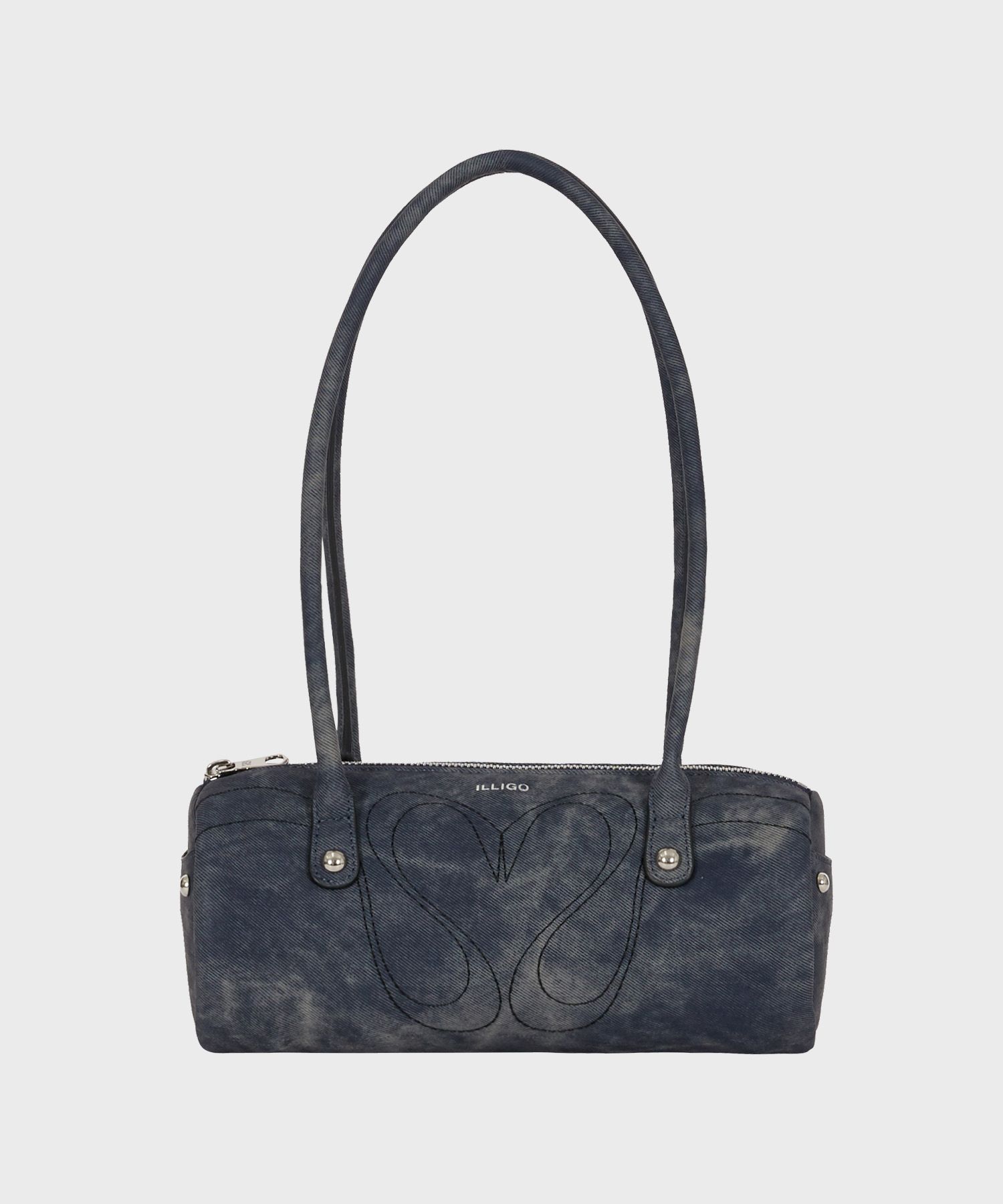 MUSINSA | ILLIGO Love Stitch Shoulder Bag Black
