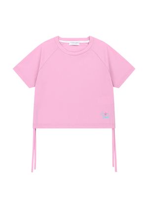 소로나 크롭 반팔 티셔츠-핑크