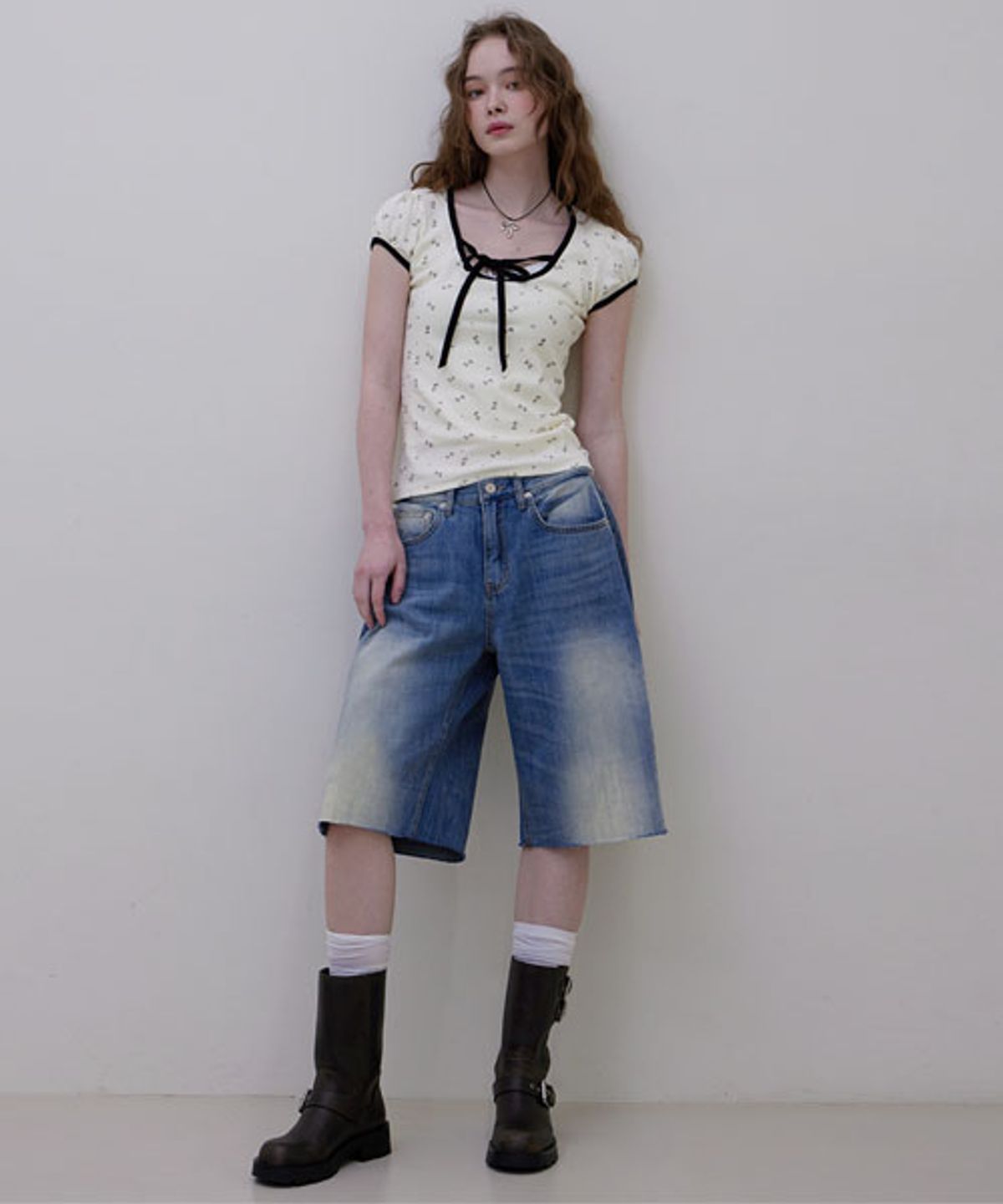 헤인트(HAINT) TIANA SIDE PIN TUCK BERMUDA PANTS
