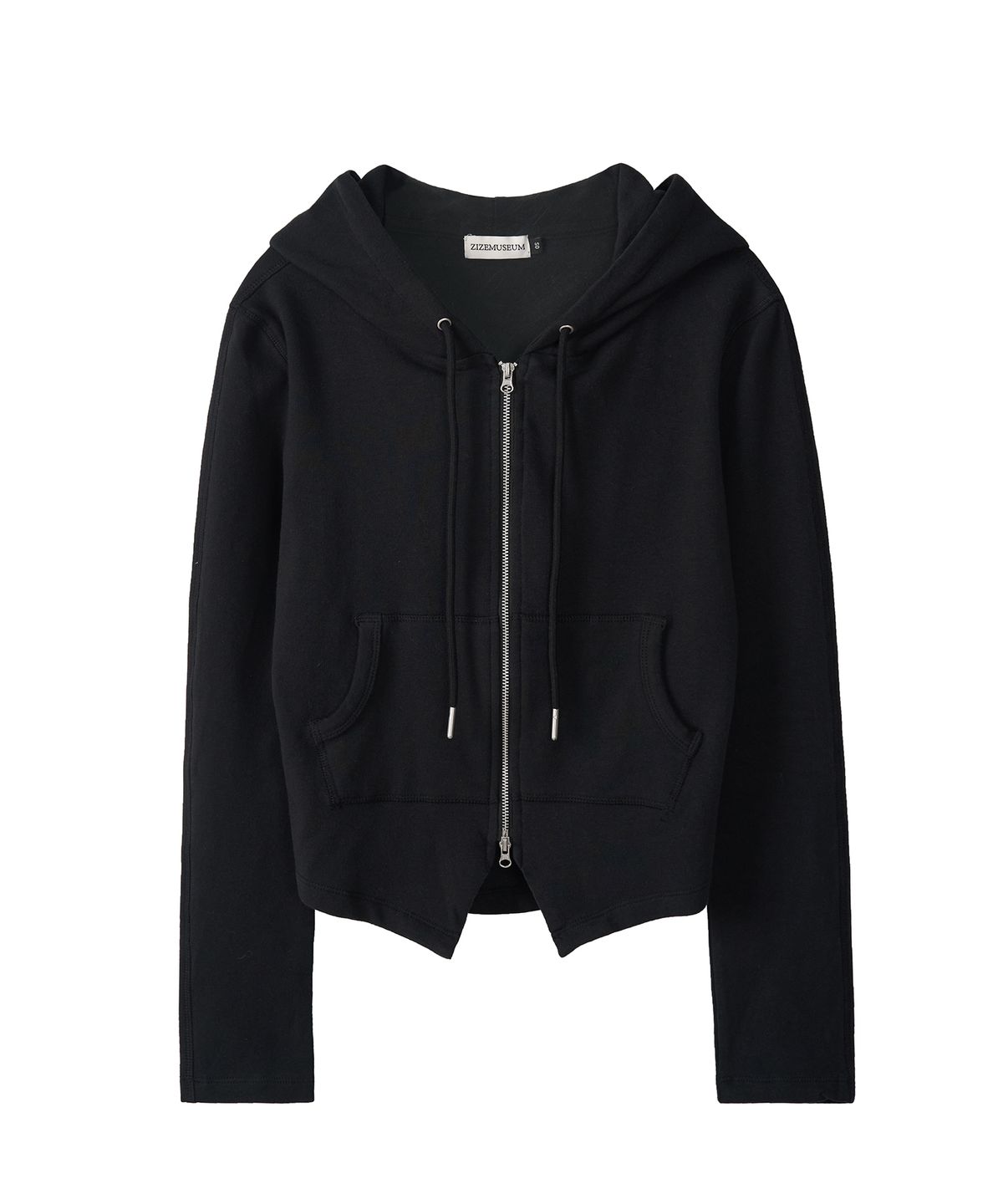 지제뮤지엄(ZIZEMUSEUM) BASIC SLIM ZIP-UP HOODIE (BLACK)