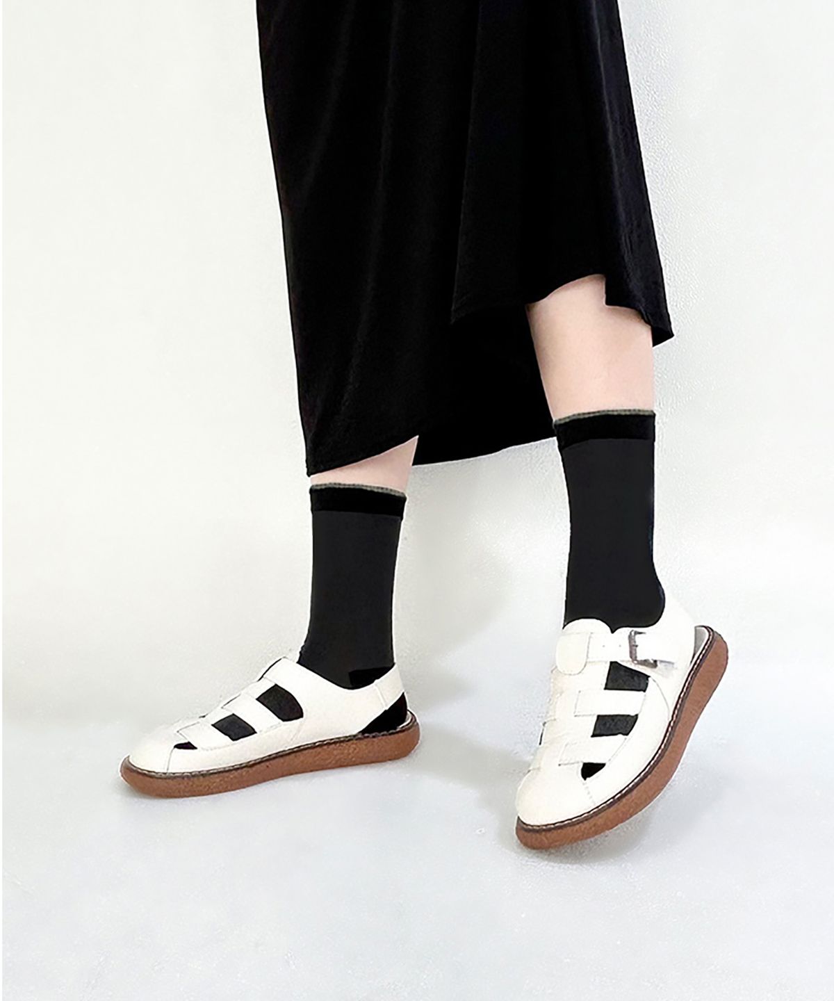 옐로우삭스(YELLOWSOCKS) 세미 시스루 블랙