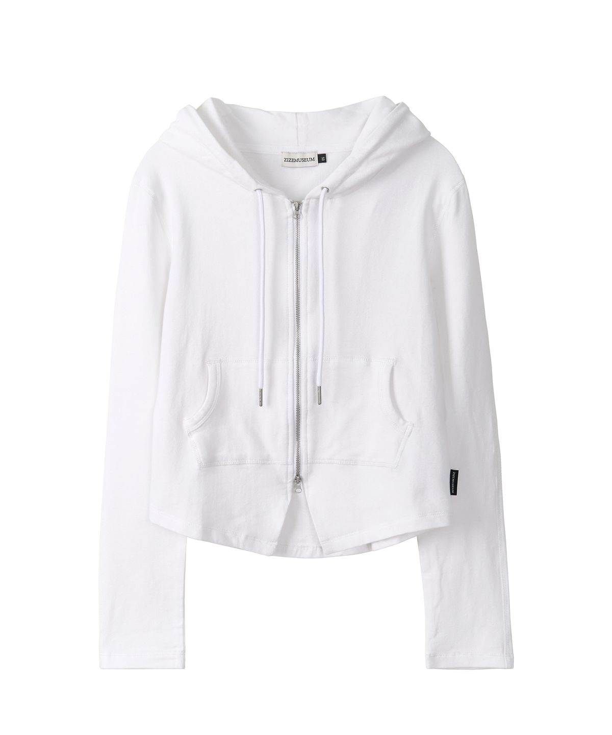 지제뮤지엄(ZIZEMUSEUM) BASIC SLIM ZIP-UP HOODIE (WHITE)