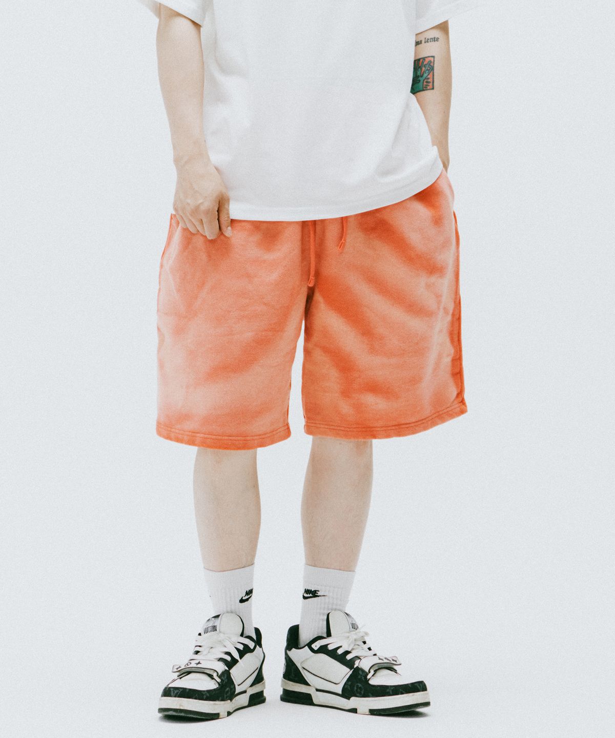 프라임에이트(PRIMATE) VINTAGE WASHED 스웨트 쇼츠 PLUM PINK