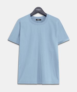 베이직 스탠다드핏 코마사 30수 반팔 티셔츠 스카이