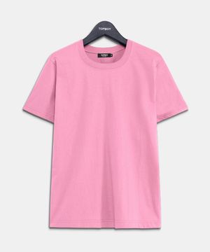 베이직 스탠다드핏 코마사 30수 반팔 티셔츠 연핑크