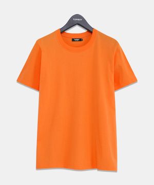 베이직 스탠다드핏 코마사 30수 반팔 티셔츠 오렌지