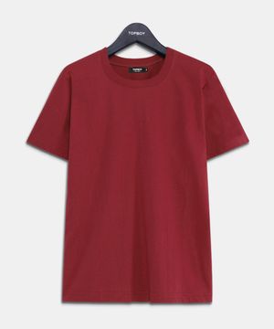 베이직 스탠다드핏 코마사 30수 반팔 티셔츠 와인