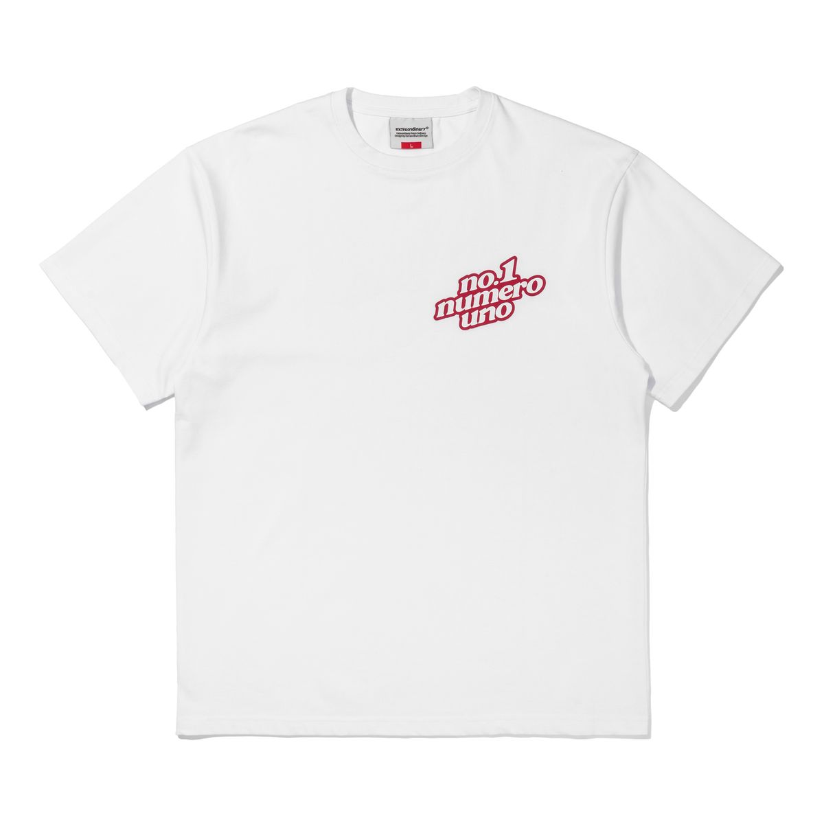 엑스트라오디너리(EXTRAORDINARY) 헤비코튼  NO1 NUMERO TEE  WHITE