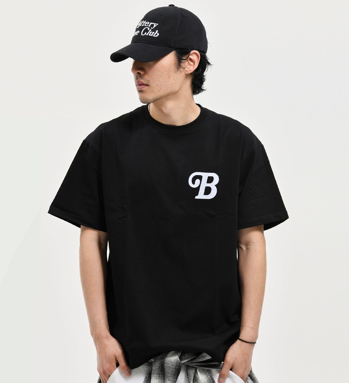 엑스트라오디너리(EXTRAORDINARY) 헤비코튼  B.S.C SYMBOL TEE  BLACK