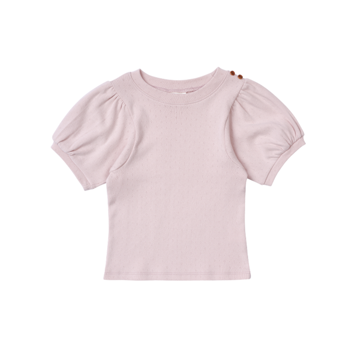라메종드도도(LA MAISON DE DODO) Summer Puff Shirt au Jardin (Dusty Pink)_여아반팔티