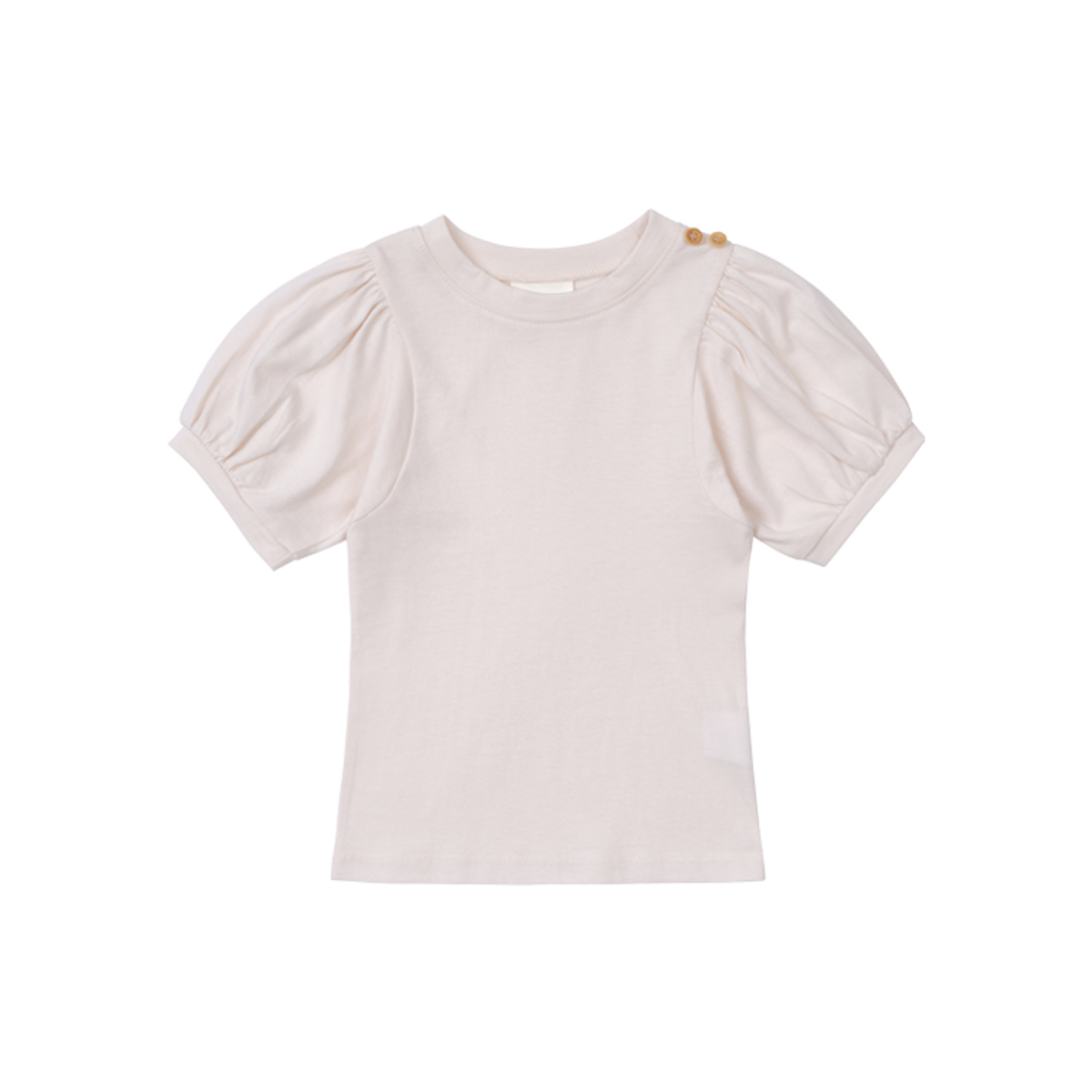 라메종드도도(LA MAISON DE DODO) Summer Puff Shirt au Jardin (Blushing Ivory)_여아반팔티