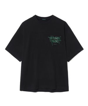 Graffiti round half sleeve [black]