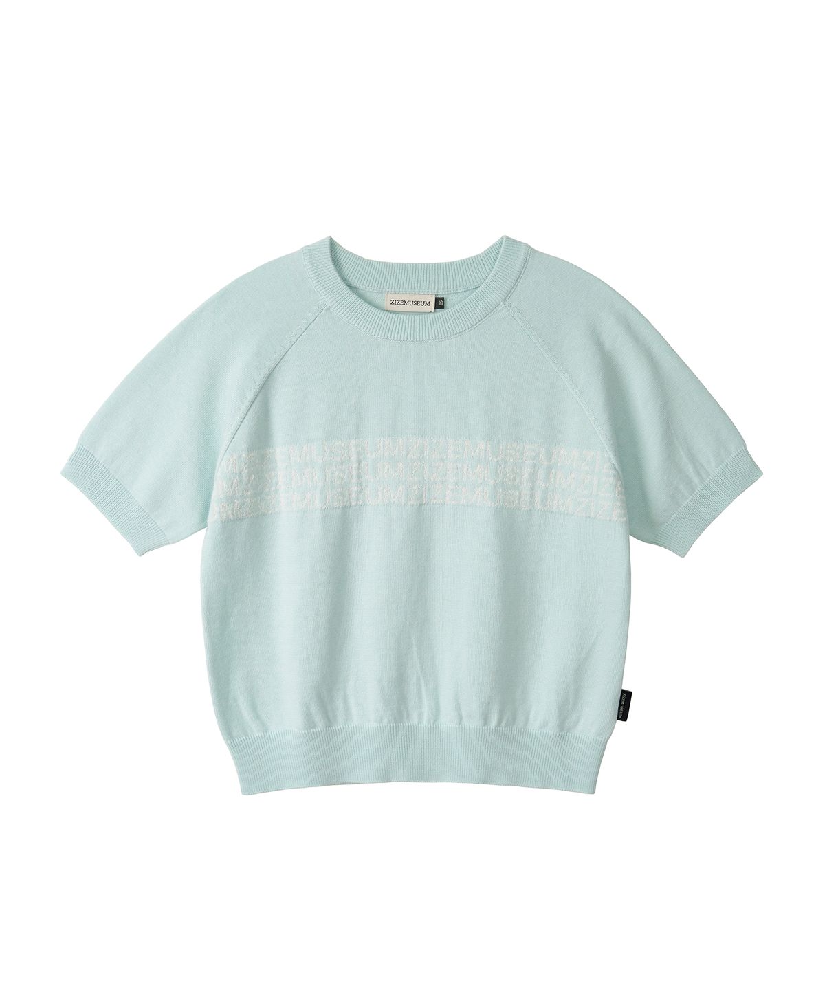 지제뮤지엄(ZIZEMUSEUM) ZIZE LOGO HALF KNIT (BLUE)