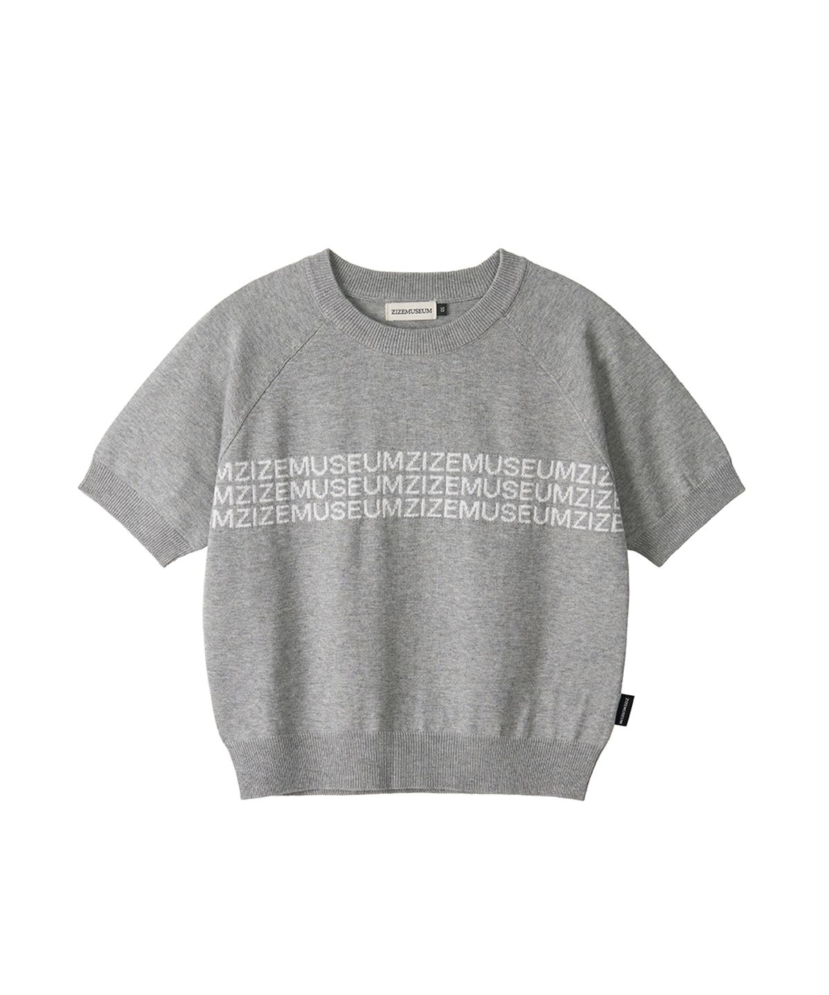 지제뮤지엄(ZIZEMUSEUM) ZIZE LOGO HALF KNIT (GRAY)