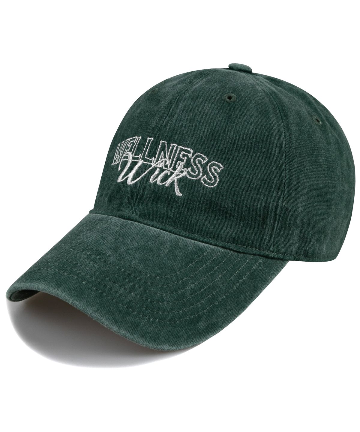 윅(WICK) WELLNESS 스톤 워시드 볼캡-그린