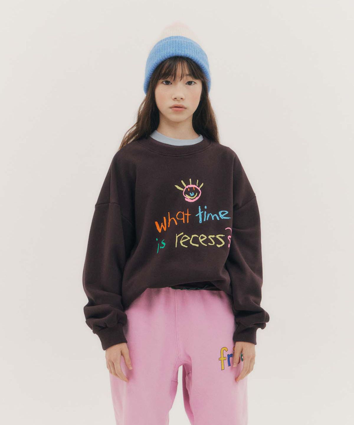 프리제(FRISE) 리세스맨투맨_버건디_키즈
