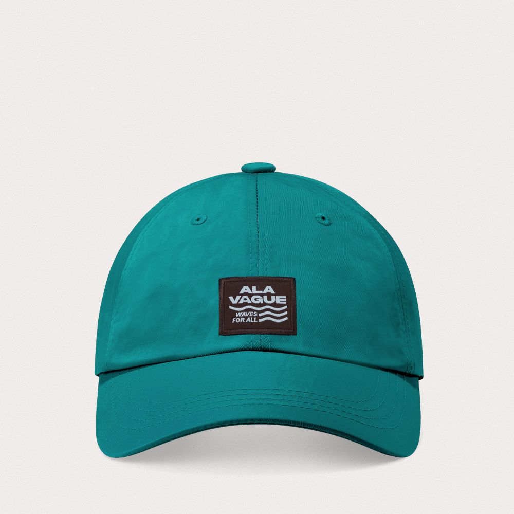 ★ALAVAGUE★ label cap blue green ☆ALAVAGUE☆ label cap blue green Headwear - Headwear - ALAVAGUE
