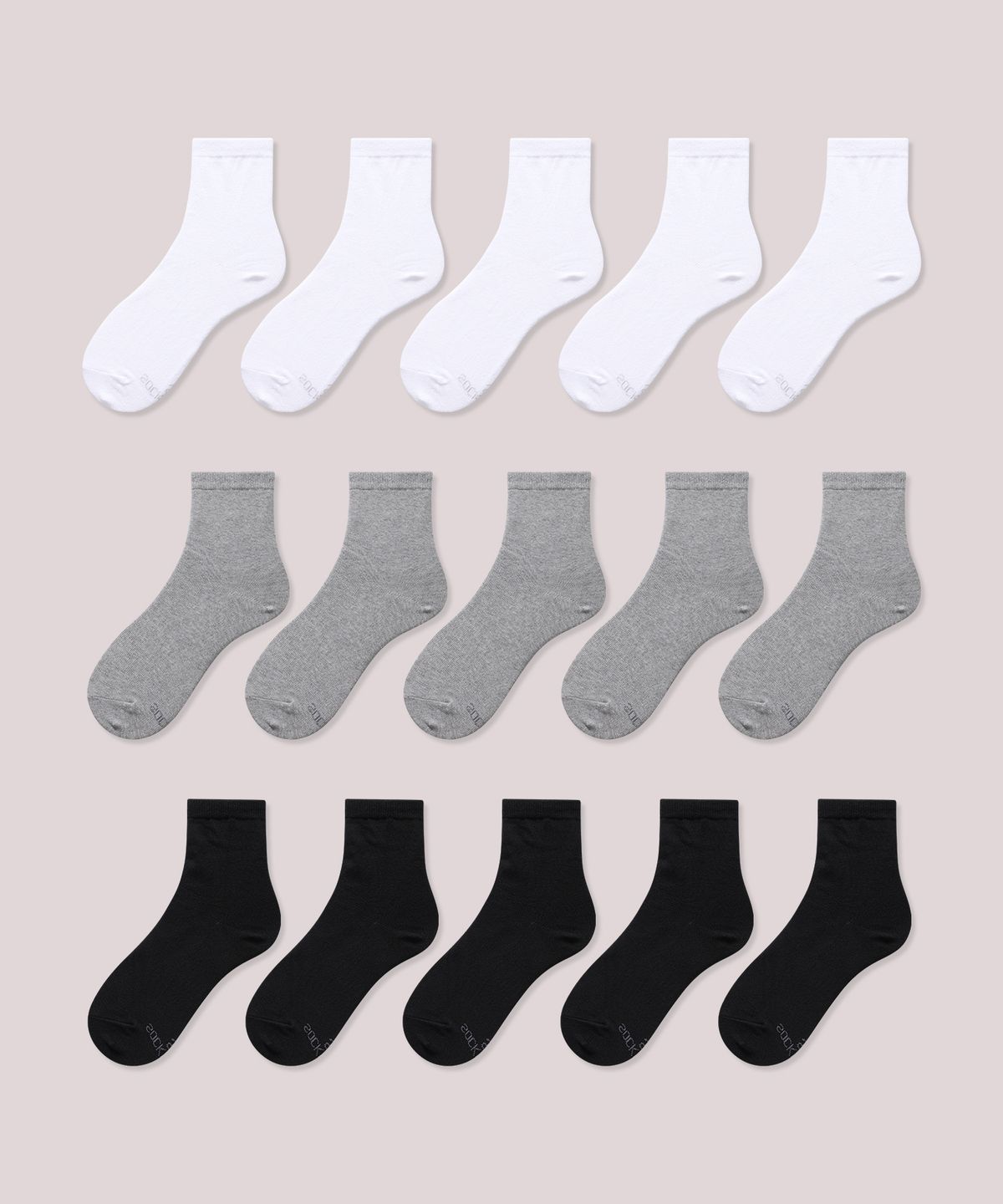스튜디오 싹스탑(STUDIO SOCKSTOP) [8PACK] 여자 베이직 미들삭스 3 COLORS