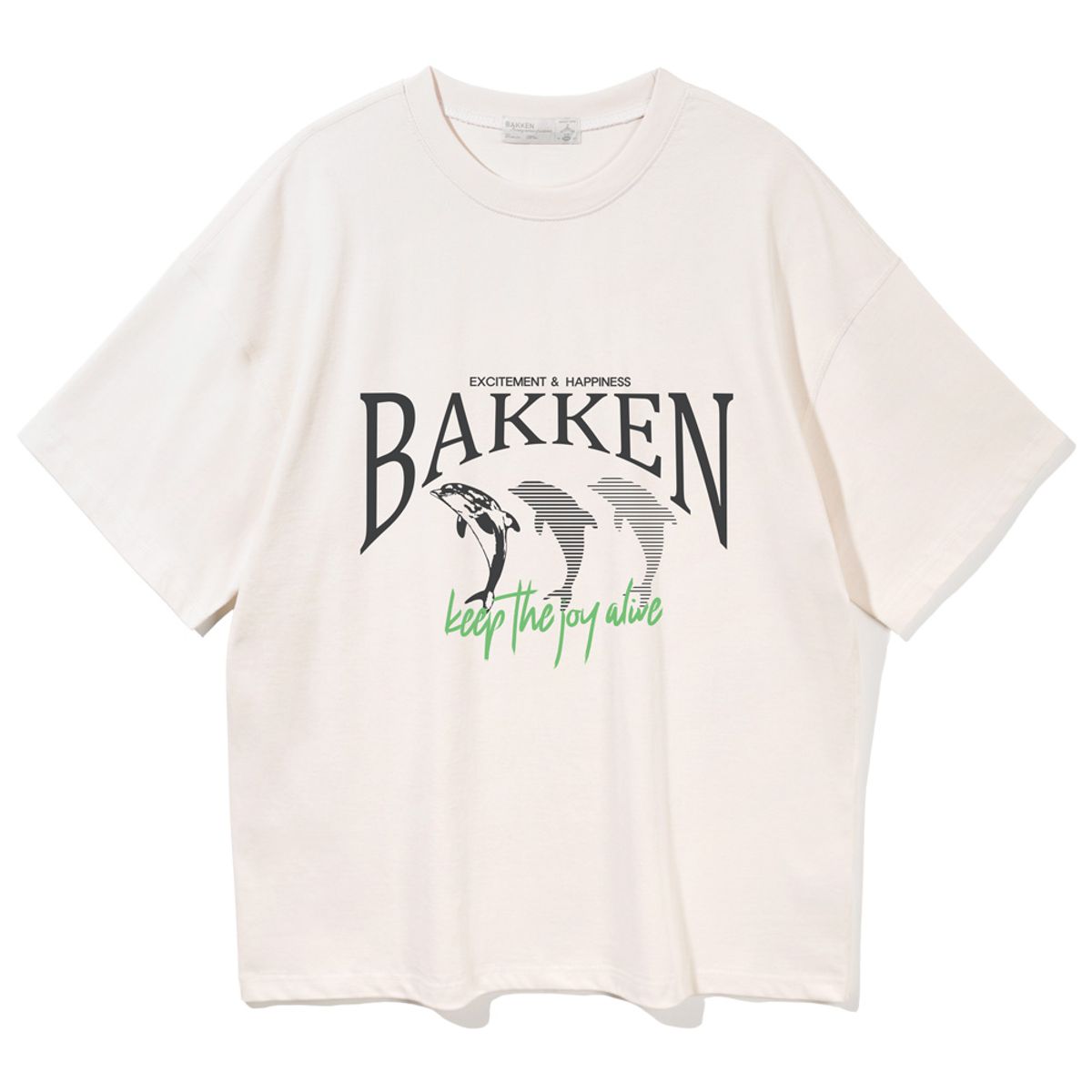 바켄(BAKKEN) Dolphin 반팔티셔츠 BK3997_크림