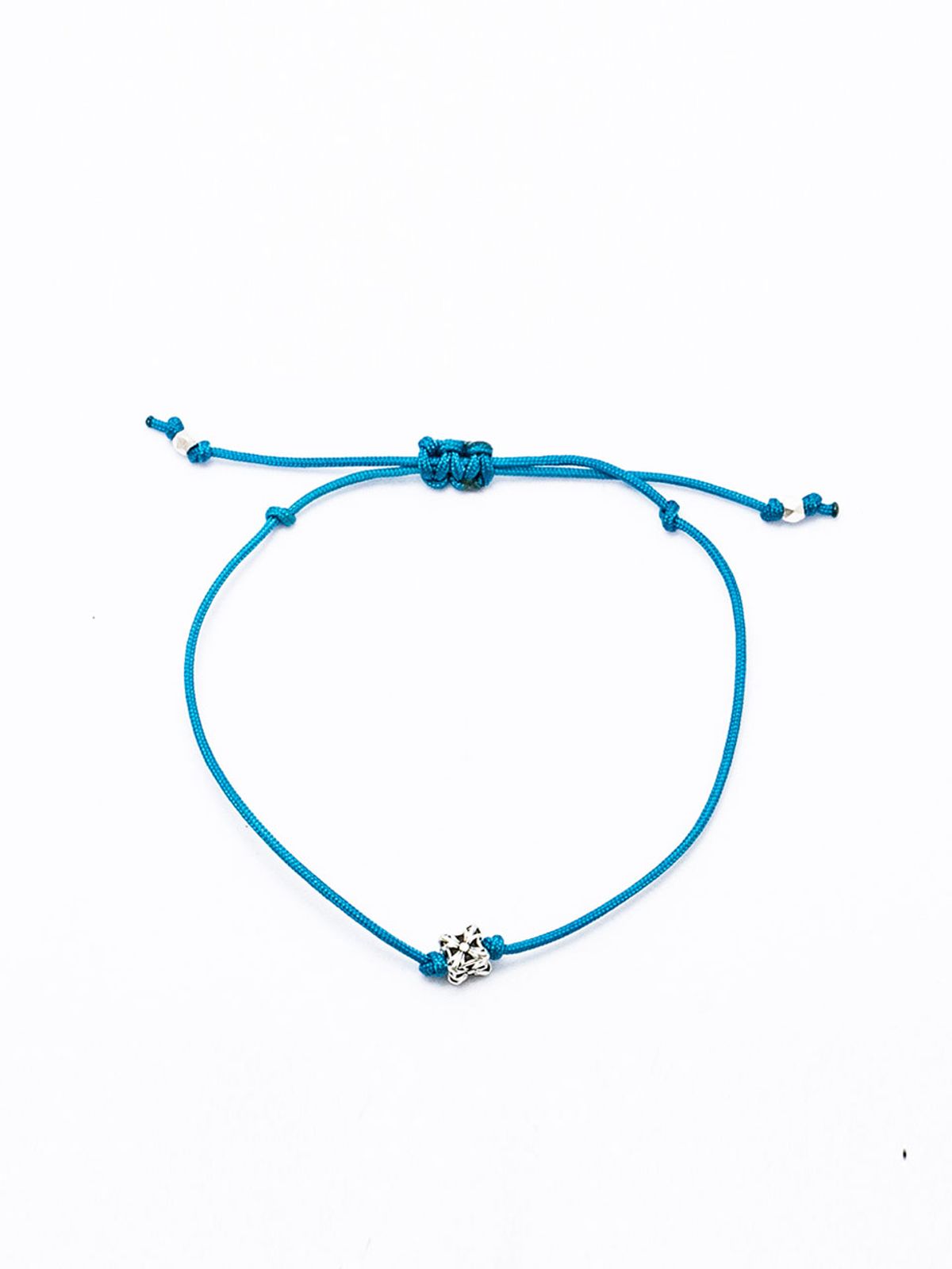 하랑(HARANG) HR 294B_Cube Pendant Fabric Bracelet (Blue)