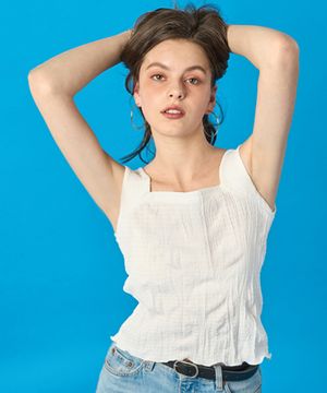 여름 쿨링 이너 나시 마몽 탱크탑 레이어드 티 [WHITE]