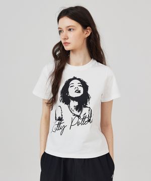 레트로 그래픽 반팔 티셔츠 화이트