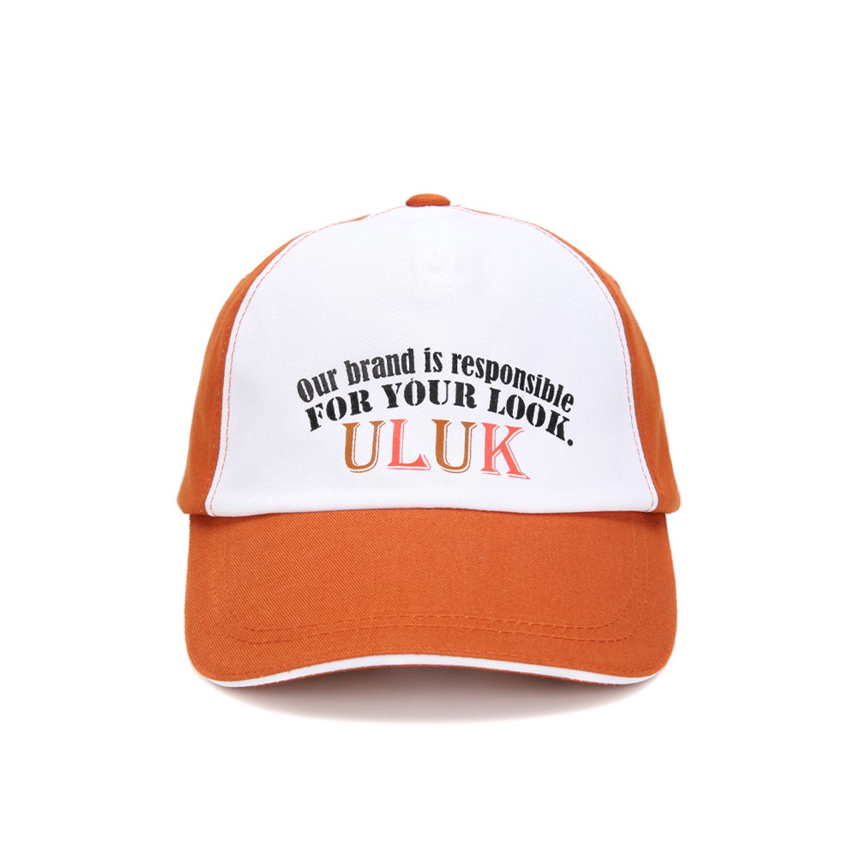 유룩(ULUK) 롱알제리 프린트 코튼 볼캡_Orange