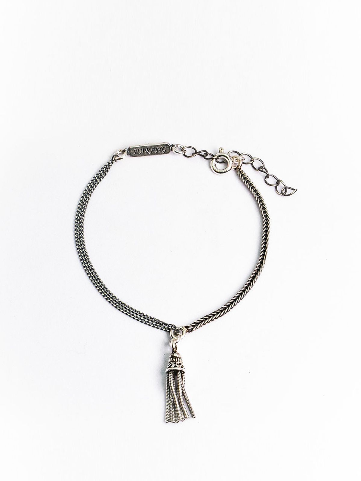 하랑(HARANG) HR 276B_Tassel Half&Half Double Chain Bracelet [Wheat]