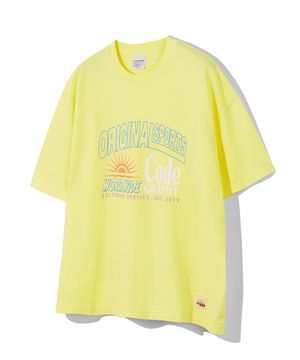 SUN CODE 반팔 티셔츠_옐로우