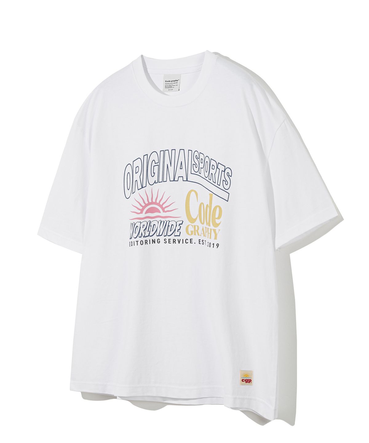 코드그라피(CGP) SUN CODE 반팔 티셔츠_화이트