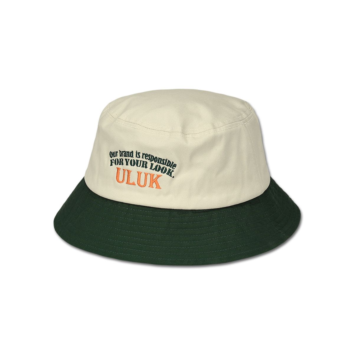 유룩(ULUK) 롱알제리 자수 버킷햇_Green