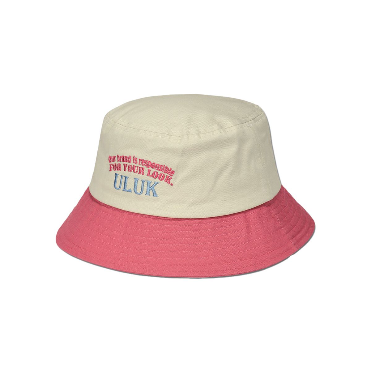 유룩(ULUK) 롱알제리 자수 버킷햇_Pink