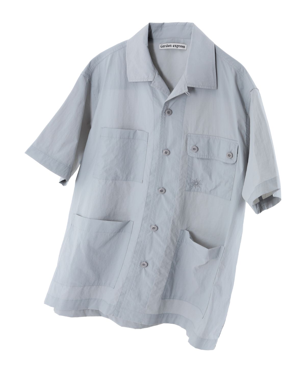 가든익스프레스(GARDEN EXPRESS) FOUR POCKET HALF SHIRT (grayish blue)