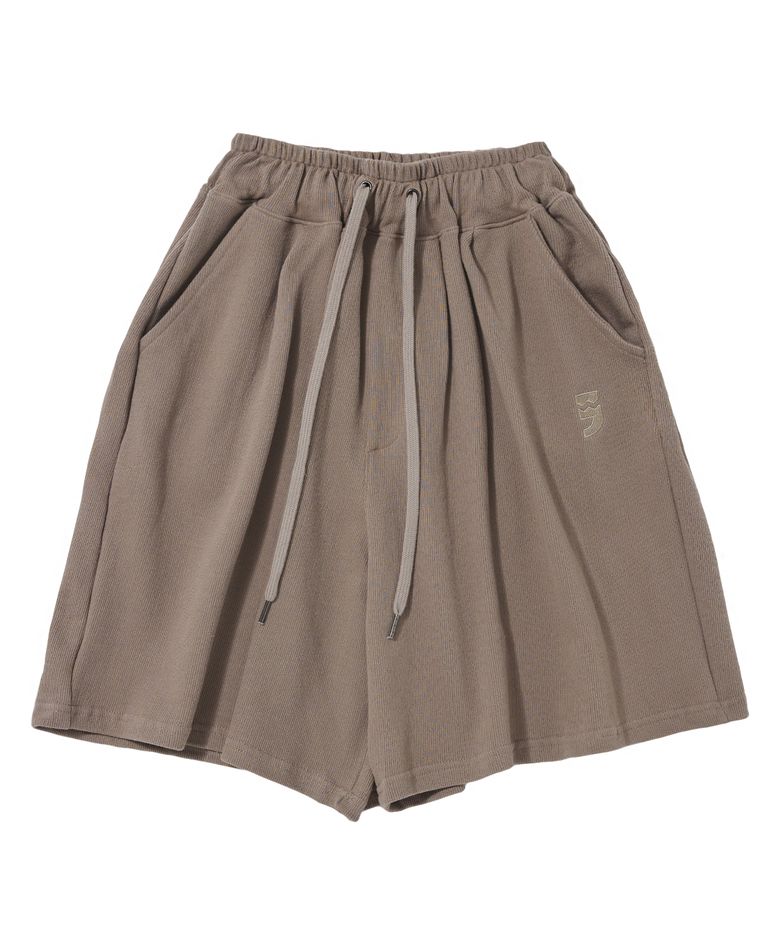 PIN-KNIT WIDE 1/2 PANTS (Beige)