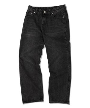 SEMI WIDE DENIM PANTS_BLACK