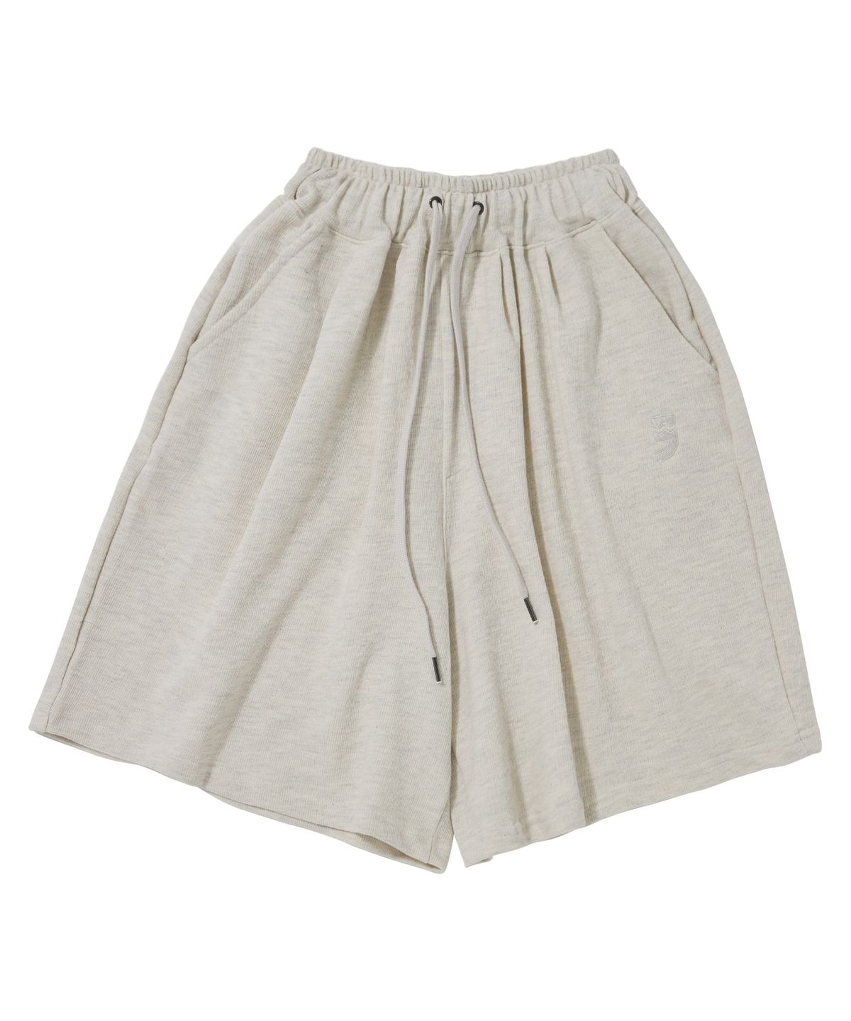 어낫띵(A NOTHING) PIN-KNIT WIDE 1/2 PANTS (Oatmeal)