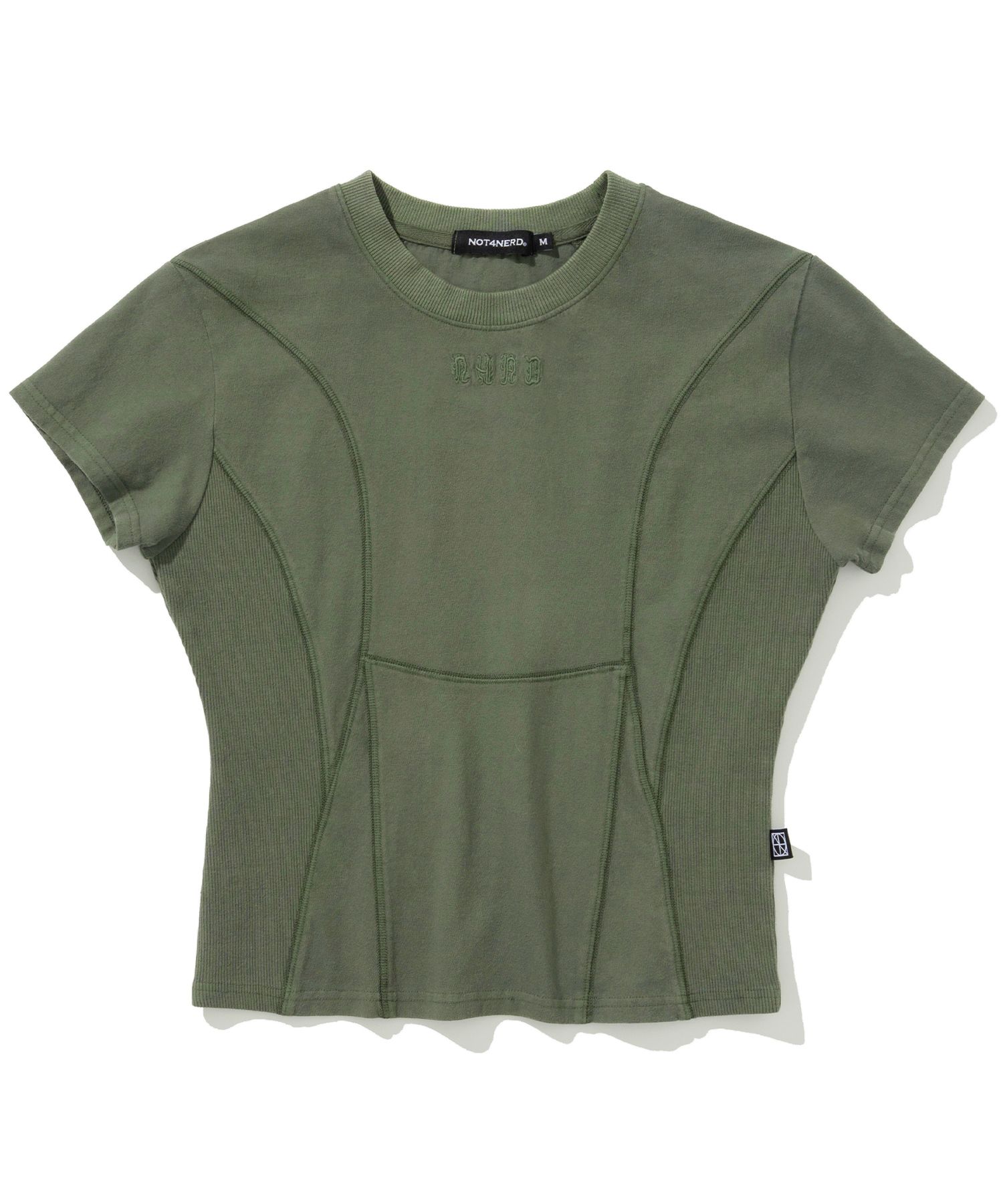 Tシャツ・カットソー NOT4NERD 4 Cross Symbol Pigment Incision TShirts Khaki J1TS MUSINSA | NOT4NERD 4 Cross Symbol Pigment Incision T-Shirts