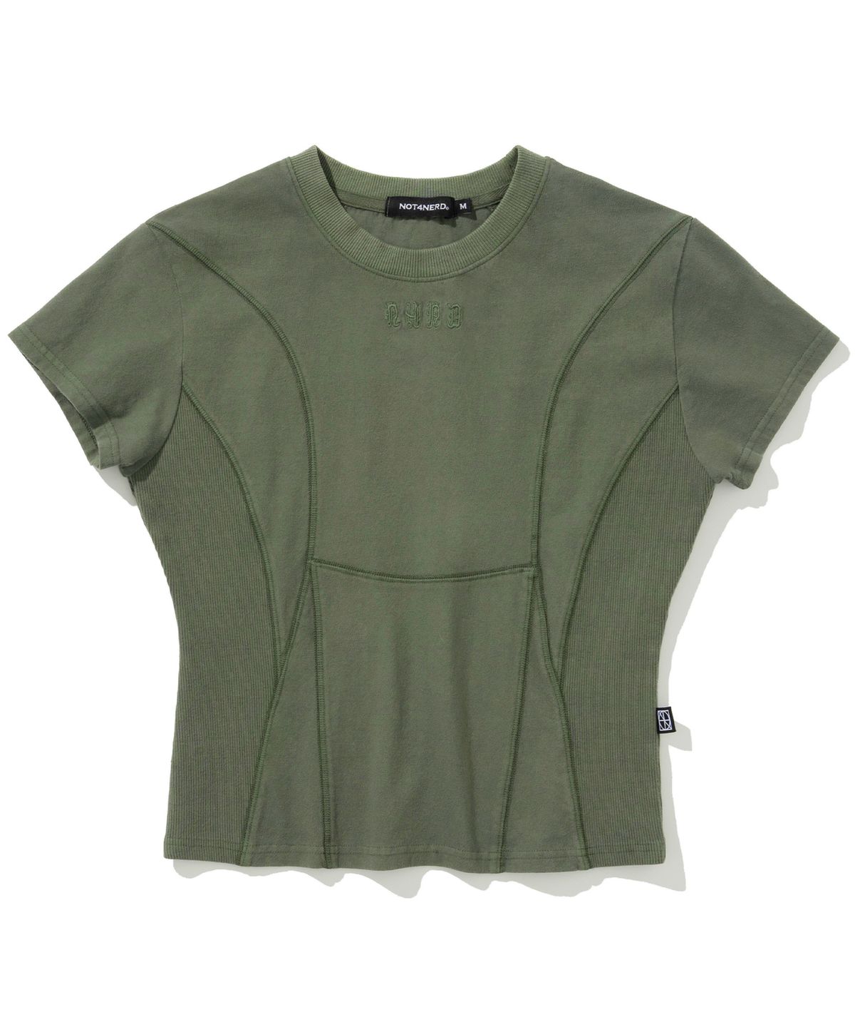 낫포너드(NOT4NERD) W N4ND Incision Pigment T-Shirts - Khaki