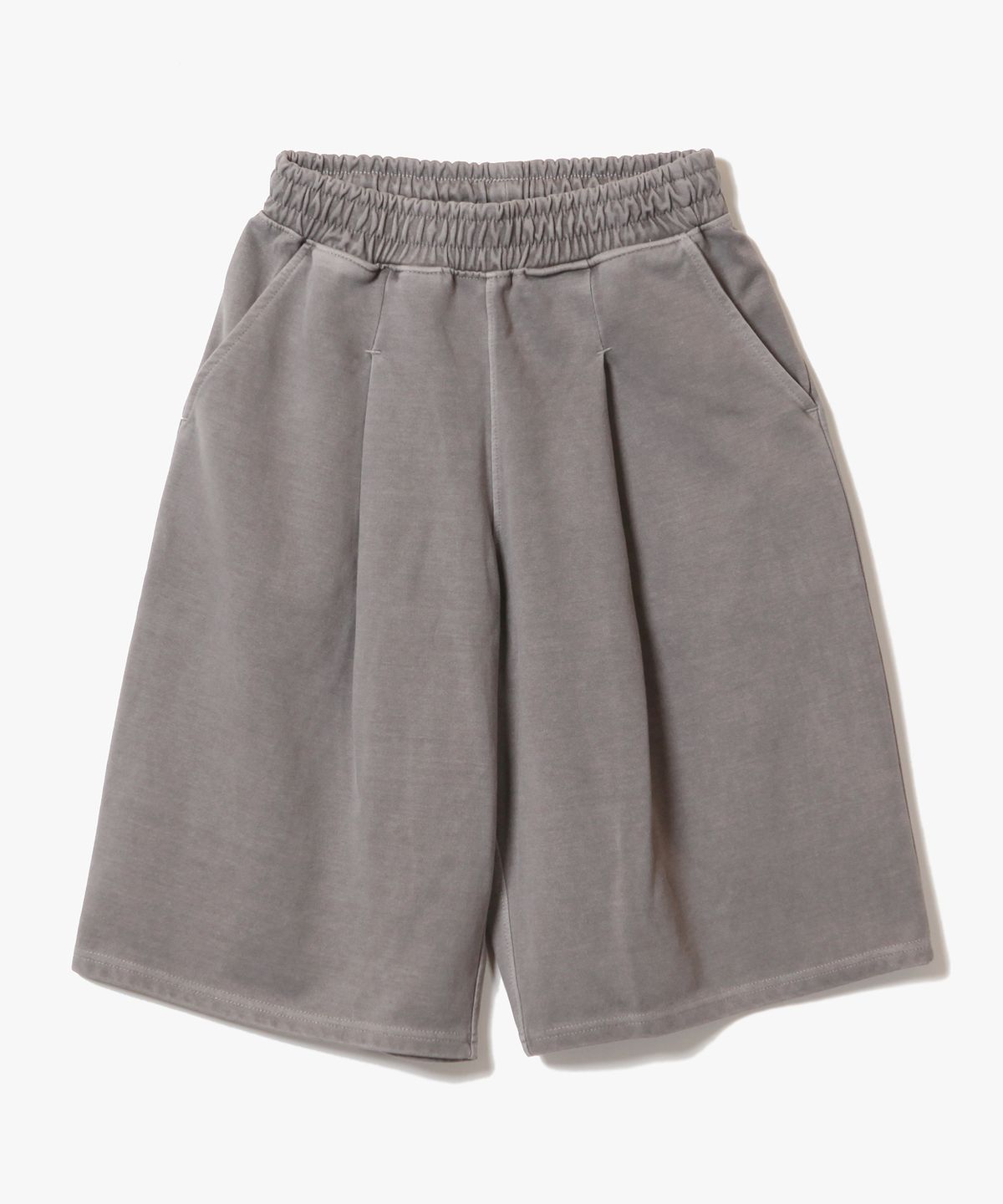 제로(XERO) Deep One Tuck Pigment Sweat Shorts [Cement]