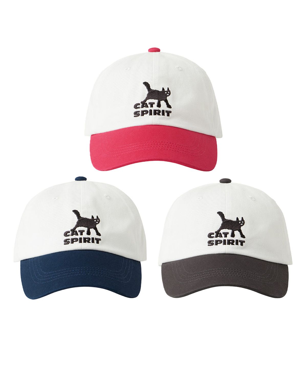 어반에이지(URBANAGE) [2PACK] Cat Spirit 투톤 볼 캡 (3COLOR)