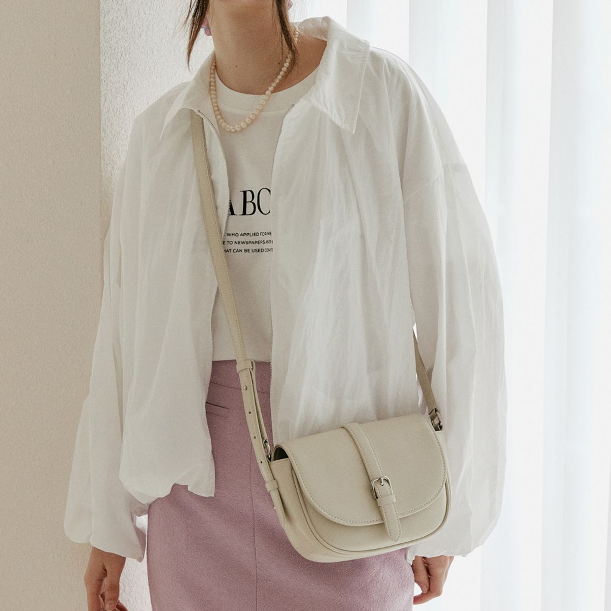 르아보네(LE ABONNE) CORRIN BAG_IVORY