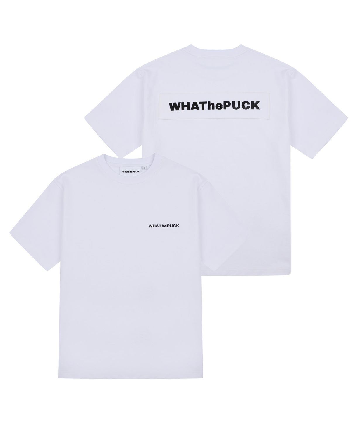 왓더퍽(WHATHEPUCK) W 로고 자수패치 티셔츠 화이트