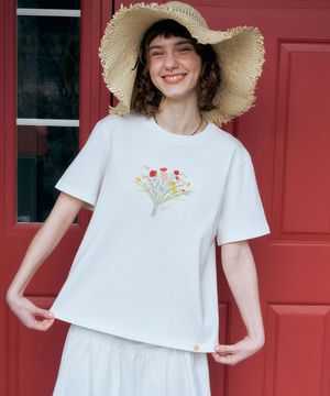 부케 베이직 코튼 티셔츠