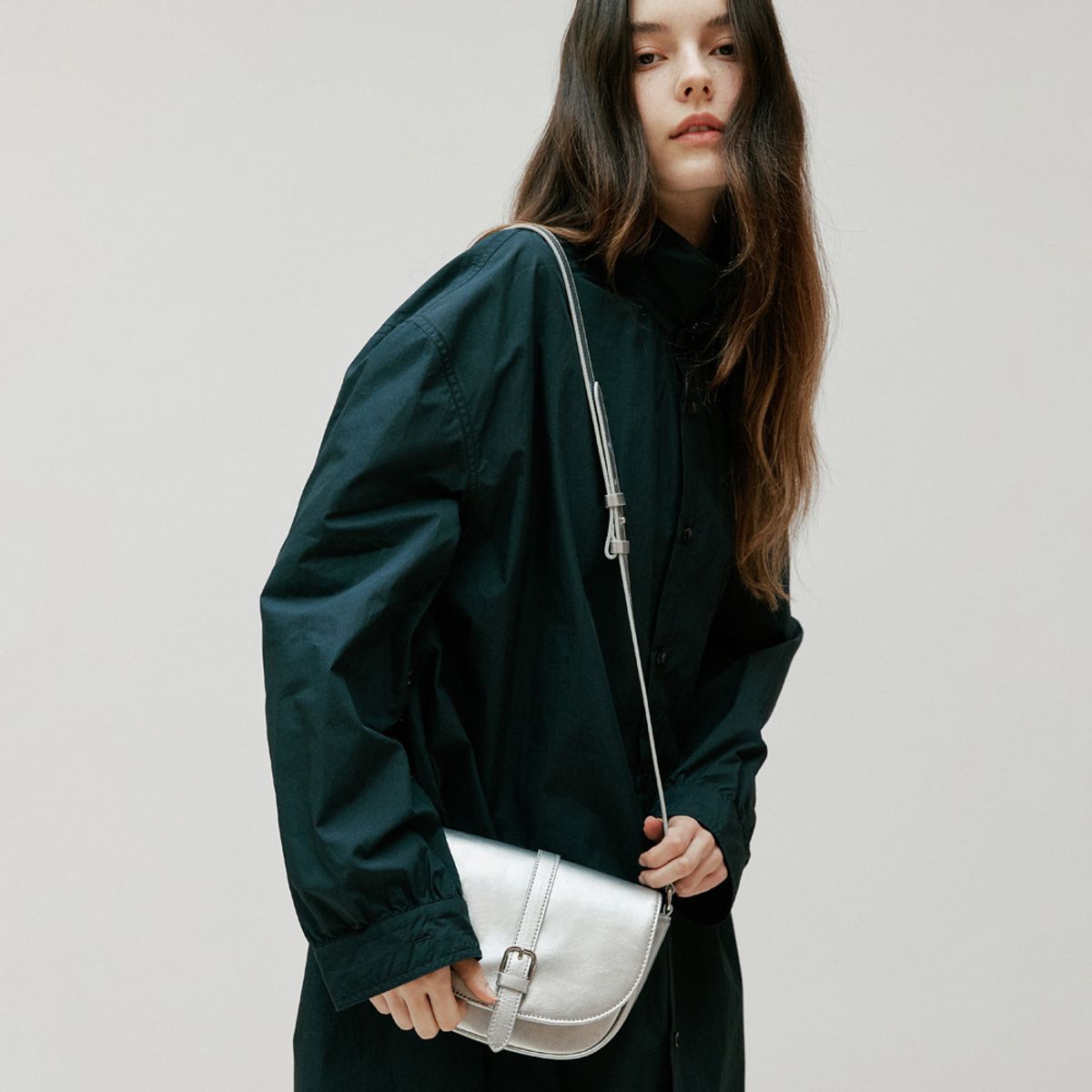 르아보네(LE ABONNE) CORRIN BAG_SILVER